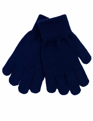 Knitted Stretch Gloves - Navy